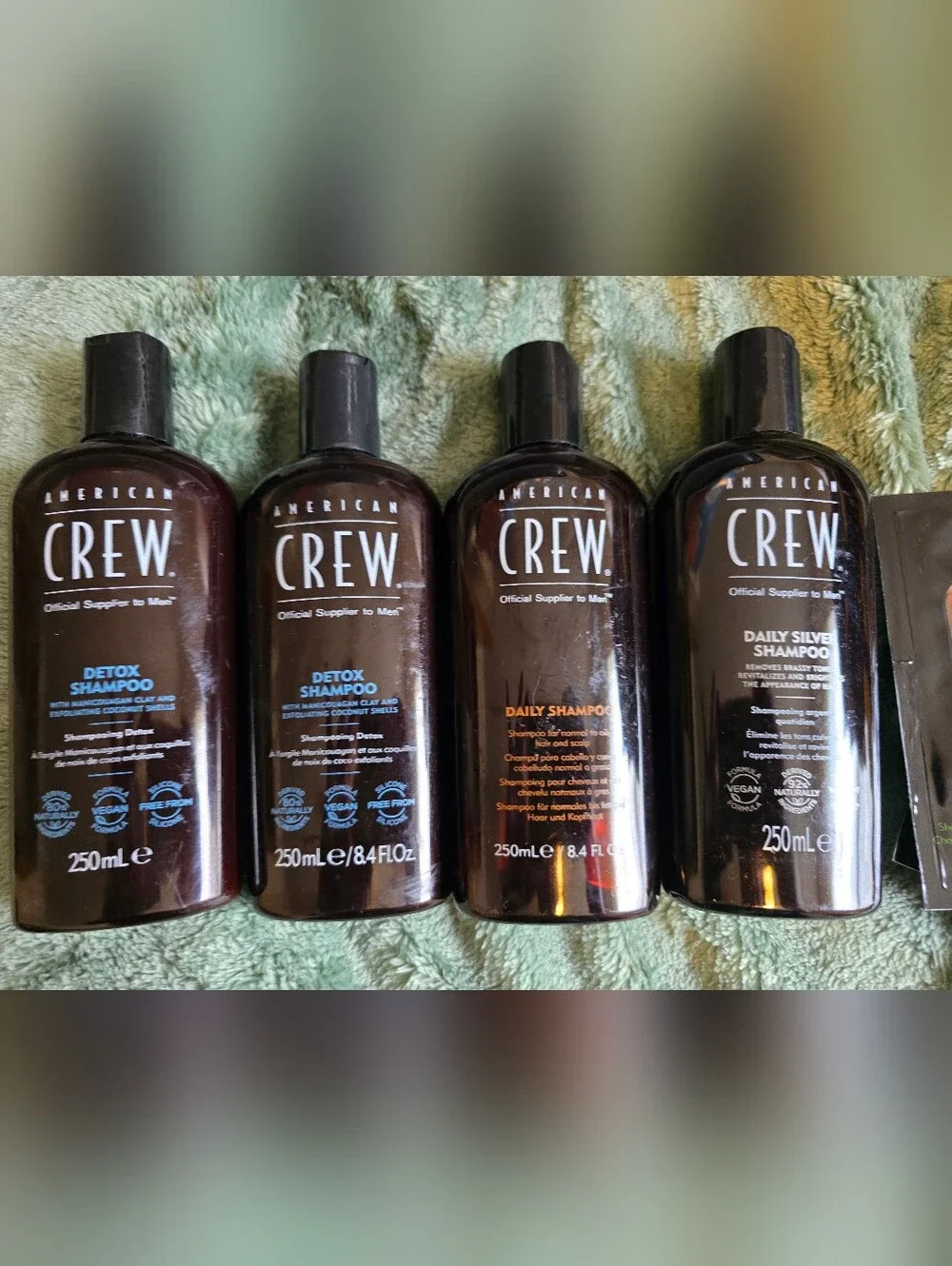 AMERICAN CREW MENS SHAMPOO BUNDLE OF FOUR PLUS TEA TREE SAMPLES
